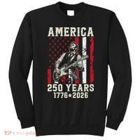 Abraham Lincoln Abe Playing Guitar 250 Years 1776-2026 Sweatshirt thumb 0