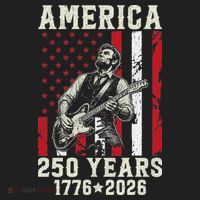 Abraham Lincoln Abe Playing Guitar 250 Years 1776-2026 Beanie thumb 2