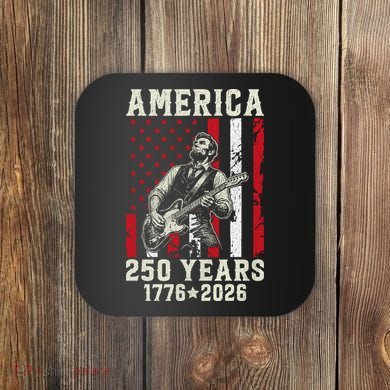 Abraham Lincoln Abe Playing Guitar 250 Years 1776-2026 Coaster