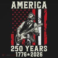 Abraham Lincoln Abe Playing Guitar 250 Years 1776-2026 Women's Hoodie thumb 2