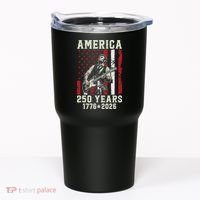 Abraham Lincoln Abe Playing Guitar 250 Years 1776-2026 Tumbler thumb 0