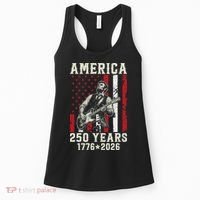 Abraham Lincoln Abe Playing Guitar 250 Years 1776-2026 Women's Tank Top thumb 0