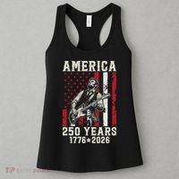 Abraham Lincoln Abe Playing Guitar 250 Years 1776-2026 Women's Tank Top thumb 3