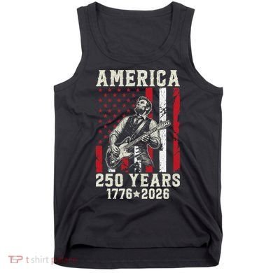 Abraham Lincoln Abe Playing Guitar 250 Years 1776-2026 Tank Top