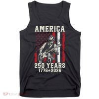 Abraham Lincoln Abe Playing Guitar 250 Years 1776-2026 Tank Top thumb 0
