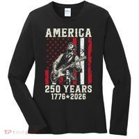 Abraham Lincoln Abe Playing Guitar 250 Years 1776-2026 Women's Long Sleeve Shirt thumb 0