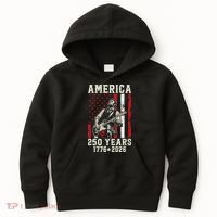 Abraham Lincoln Abe Playing Guitar 250 Years 1776-2026 Kids Hoodie thumb 0
