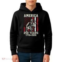 Abraham Lincoln Abe Playing Guitar 250 Years 1776-2026 Kids Hoodie thumb 4