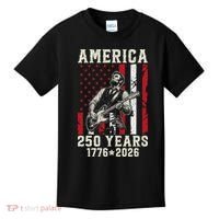 Abraham Lincoln Abe Playing Guitar 250 Years 1776-2026 Kids T-Shirt thumb 0