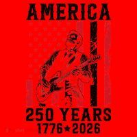 Abraham Lincoln Abe Playing Guitar 250 Years 1776-2026 Santa Hat thumb 1