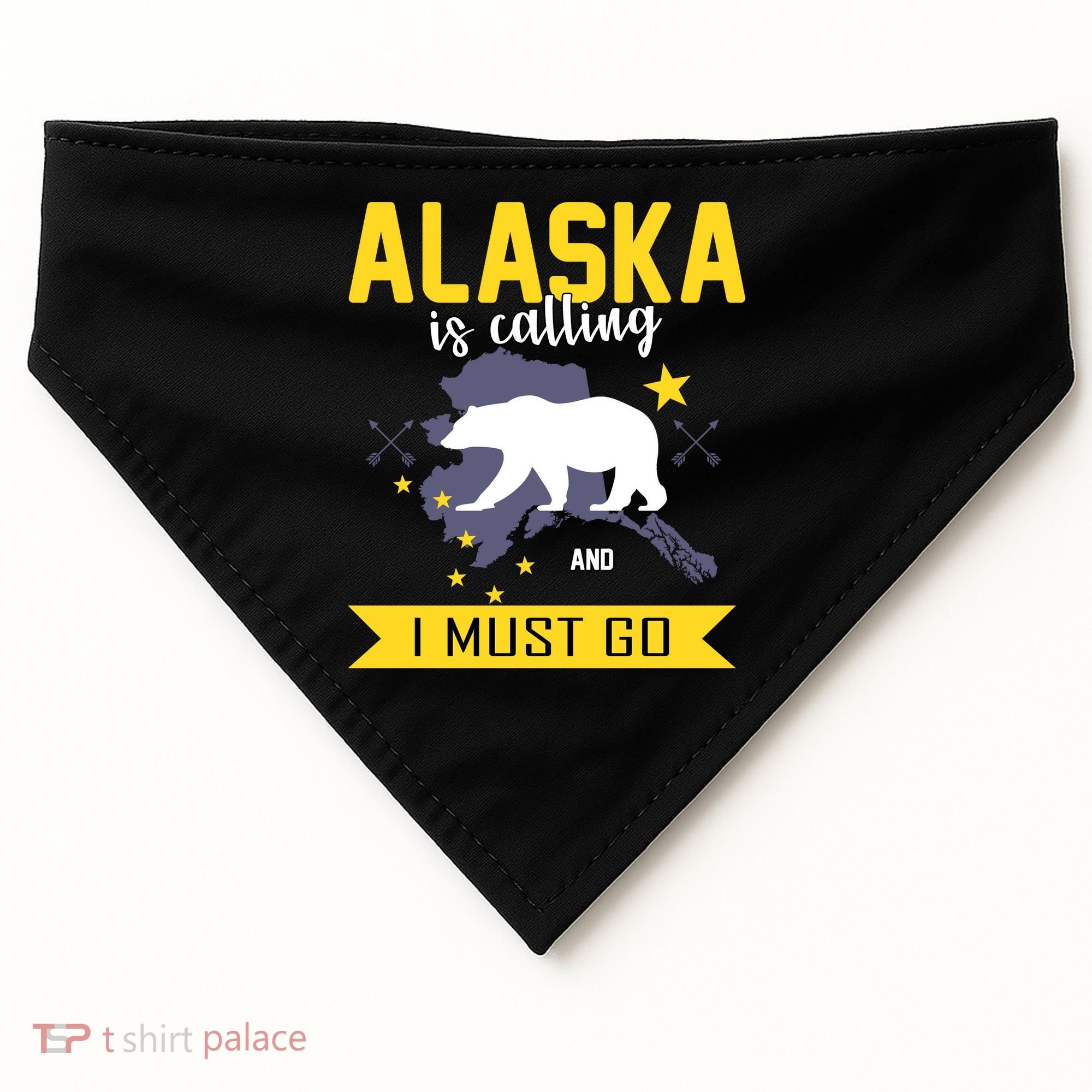Alaska Is Calling And I Must Go USA-Made Doggie Bandana