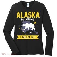 Alaska Is Calling And I Must Go Women's Long Sleeve Shirt thumb 0
