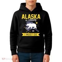 Alaska Is Calling And I Must Go Kids Hoodie thumb 4