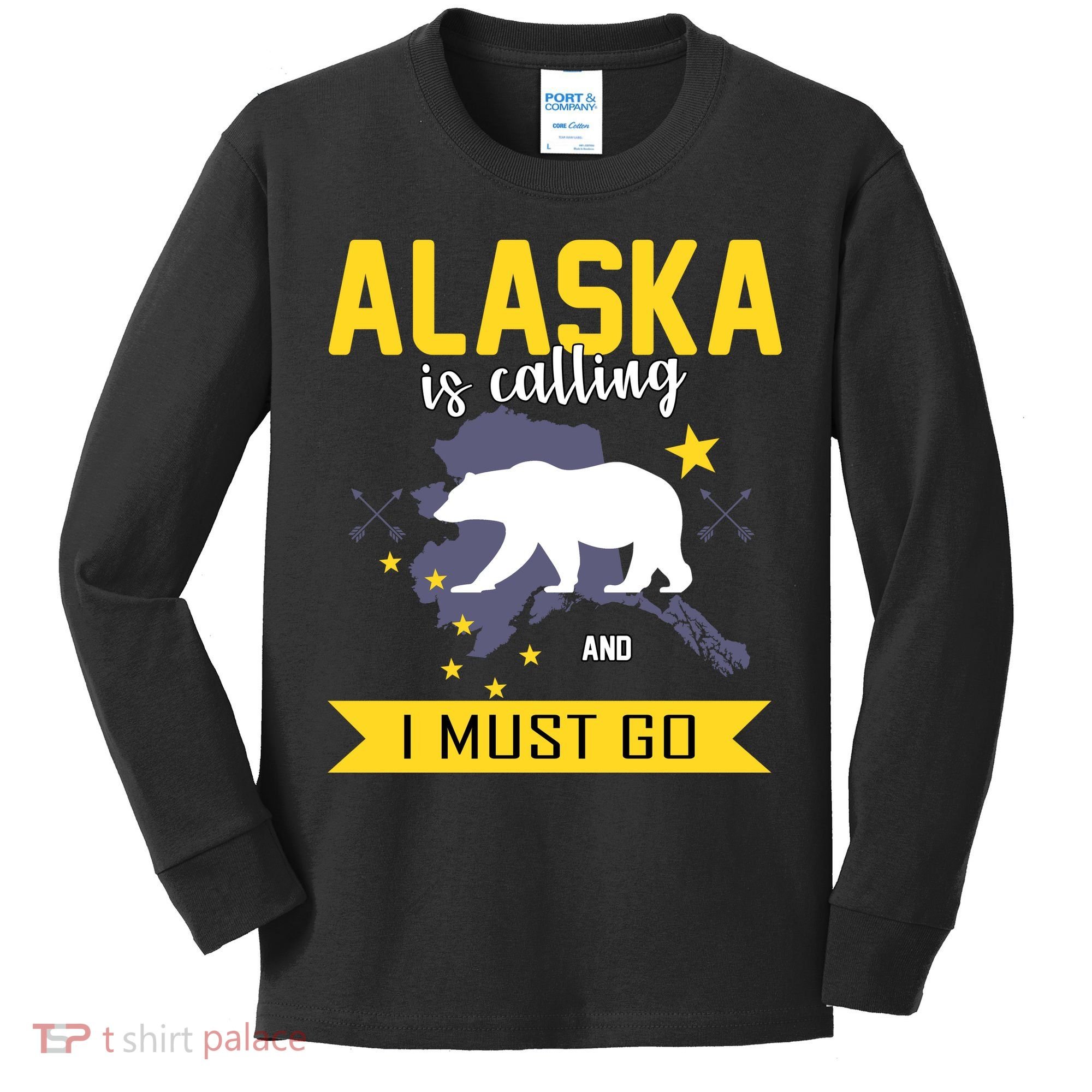 Alaska Is Calling And I Must Go Kids Long Sleeve Shirt