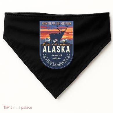 Alaska State Emblem USA-Made Doggie Bandana