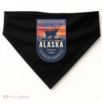 Alaska State Emblem USA-Made Doggie Bandana thumb 0