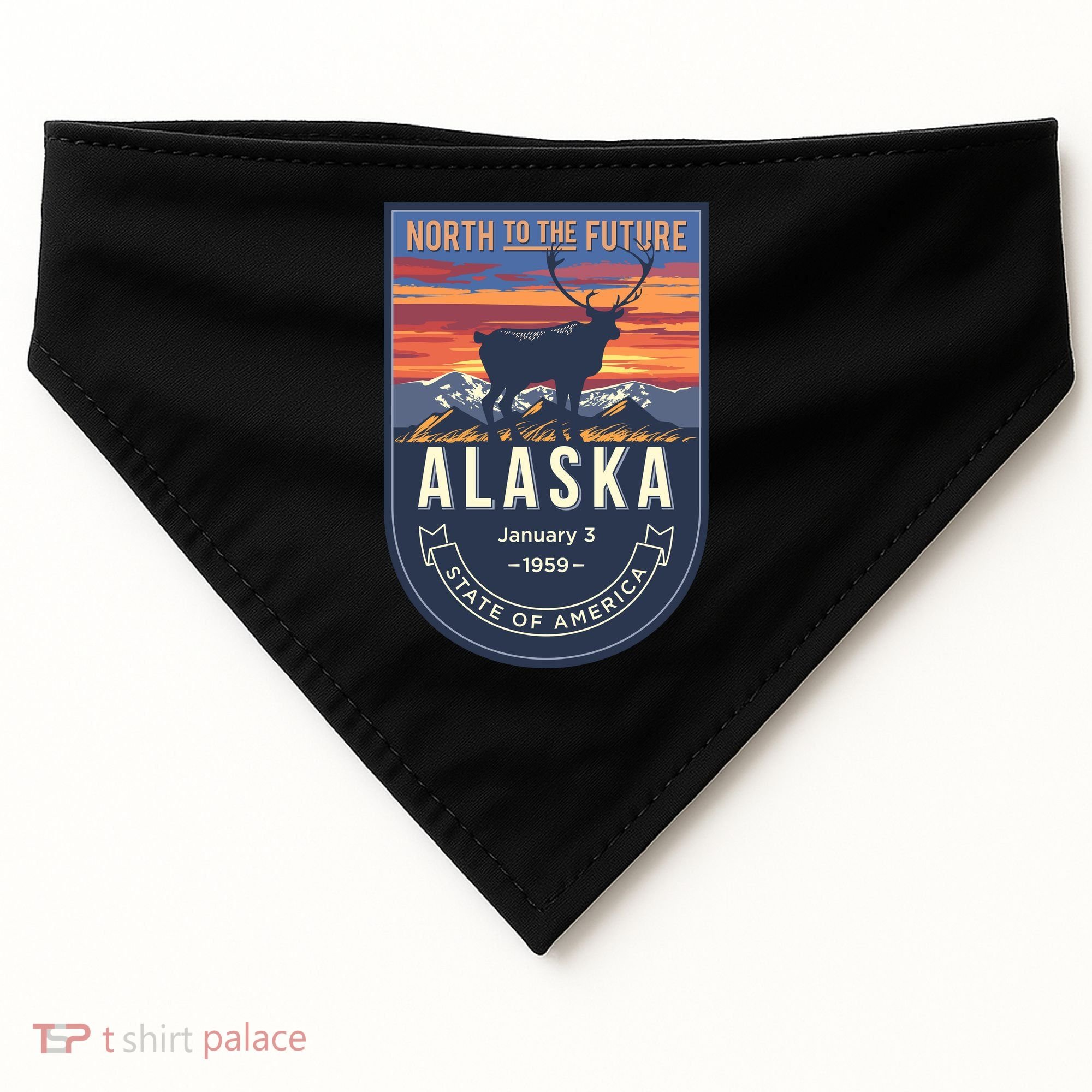 Alaska State Emblem USA-Made Doggie Bandana