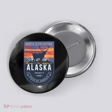 Alaska State Emblem Button