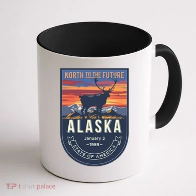 Alaska State Emblem Coffee Mug back