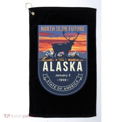 Alaska State Emblem Golf Towel
