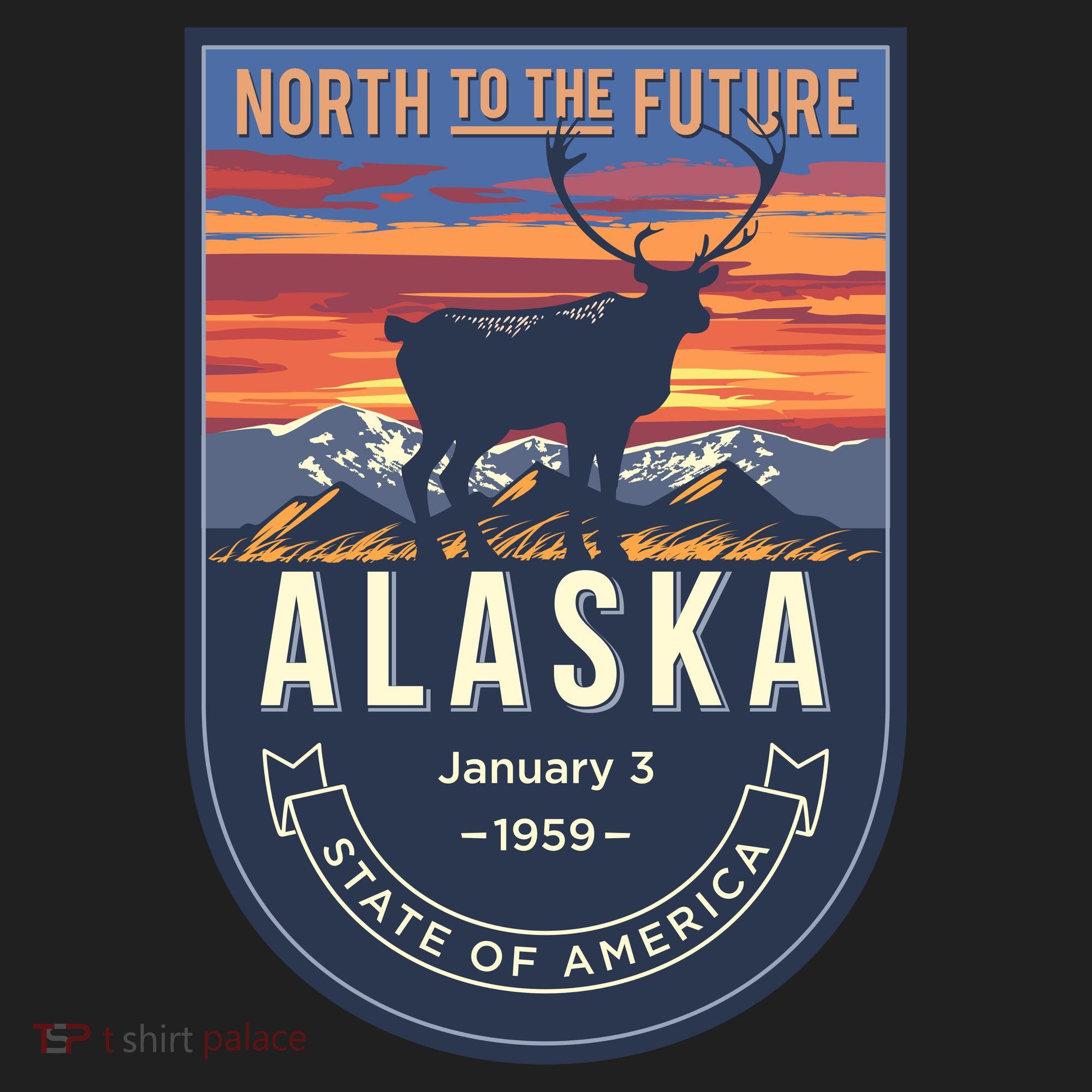 Alaska State Emblem Golf Towel