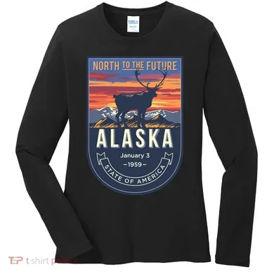 Alaska State Emblem Women's Long Sleeve Shirt