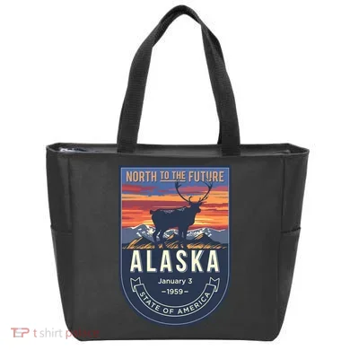 Alaska State Emblem Tote Bag