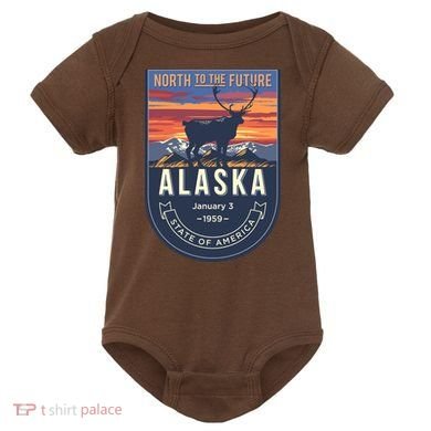 Alaska State Emblem Baby Bodysuit