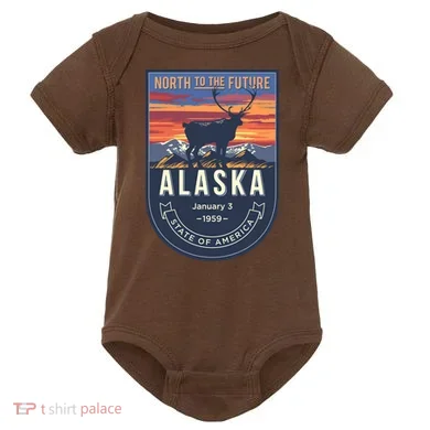 Alaska State Emblem Baby Bodysuit