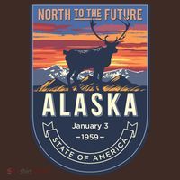 Alaska State Emblem Baby Bodysuit thumb 2