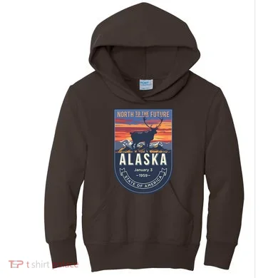 Alaska State Emblem Kids Hoodie