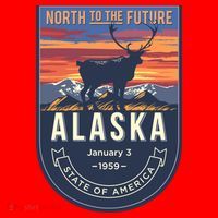 Alaska State Emblem Santa Hat thumb 1