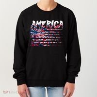 America Lightning Bolt USA Tie Dye Flag Women's Sweatshirt thumb 0