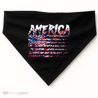 America Lightning Bolt USA Tie Dye Flag USA-Made Doggie Bandana thumb 0