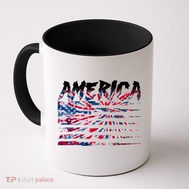 America Lightning Bolt USA Tie Dye Flag Coffee Mug