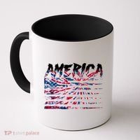 America Lightning Bolt USA Tie Dye Flag Coffee Mug thumb 0