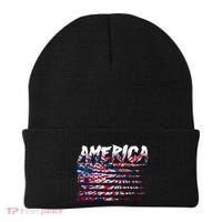 America Lightning Bolt USA Tie Dye Flag Beanie thumb 0