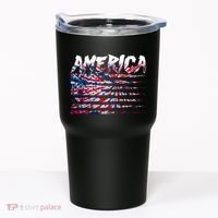 America Lightning Bolt USA Tie Dye Flag Tumbler thumb 0