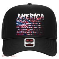 America Lightning Bolt USA Tie Dye Flag Hat thumb 0