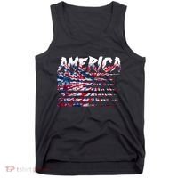 America Lightning Bolt USA Tie Dye Flag Tank Top thumb 0