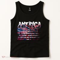 America Lightning Bolt USA Tie Dye Flag Tank Top thumb 2