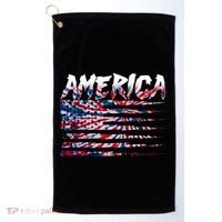 America Lightning Bolt USA Tie Dye Flag Golf Towel thumb 0