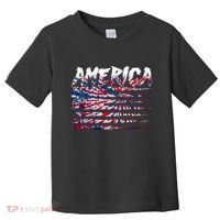 America Lightning Bolt USA Tie Dye Flag Toddler T-Shirt thumb 0