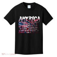 America Lightning Bolt USA Tie Dye Flag Kids T-Shirt thumb 0