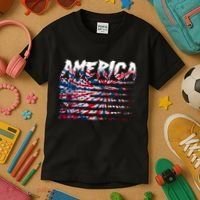 America Lightning Bolt USA Tie Dye Flag Kids T-Shirt thumb 3