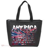America Lightning Bolt USA Tie Dye Flag Tote Bag thumb 0