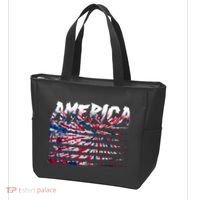 America Lightning Bolt USA Tie Dye Flag Tote Bag thumb 3