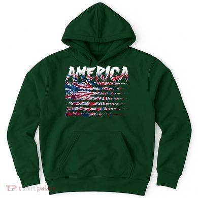 America Lightning Bolt USA Tie Dye Flag Hoodie