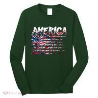 America Lightning Bolt USA Tie Dye Flag Long Sleeve Shirt thumb 0