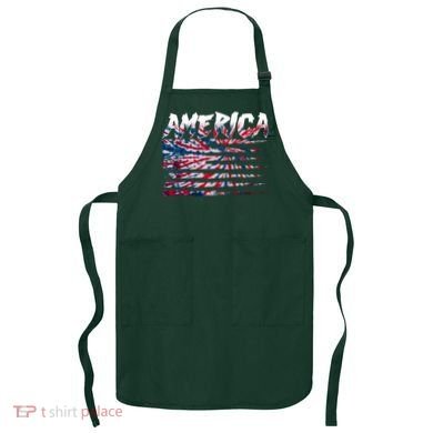 America Lightning Bolt USA Tie Dye Flag Apron